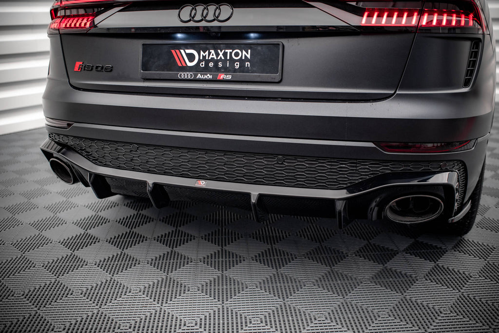 Maxton Design Diffusor Heck Ansatz passend für Audi RSQ8 Mk1 schwarz Hochglanz