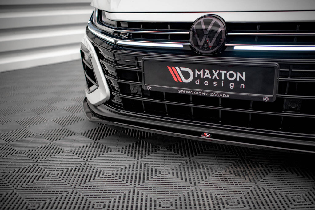 Maxton Design Street+ Spoilerlippe Front Ansatz V.3 passend für VW Arteon R Limousine / Shooting Brake Mk1 Facelift schwarz Hochglanz
