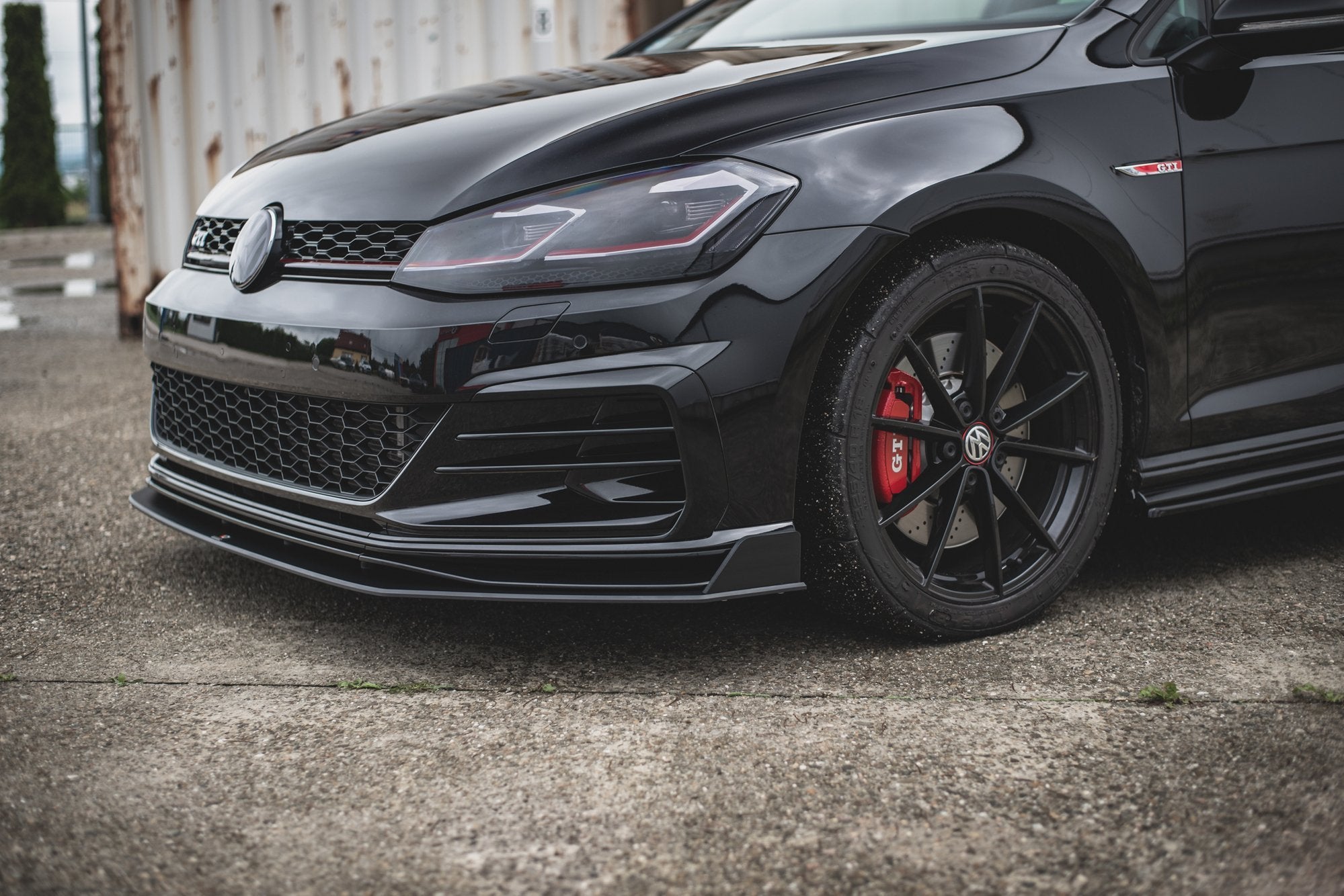 Maxton Design Street Pro Street+ Spoilerlippe Front Ansatz passend für / Frontansatz VW Golf 7 GTI TCR