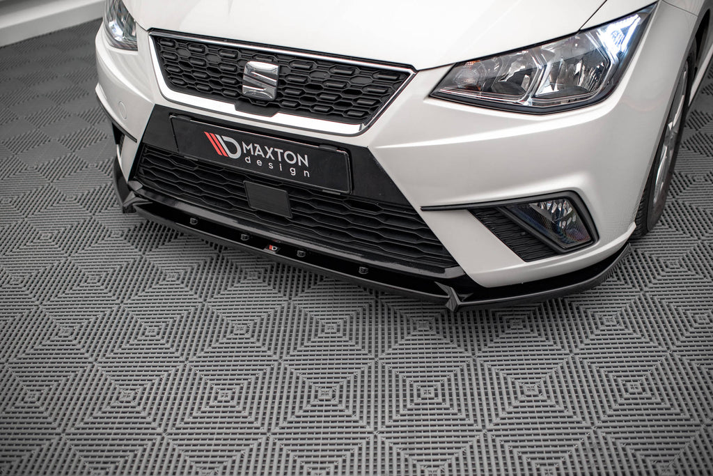 Maxton Design Street+ Spoilerlippe Front Ansatz V.1 passend für Seat Ibiza FR/ Standard Mk5 schwarz Hochglanz