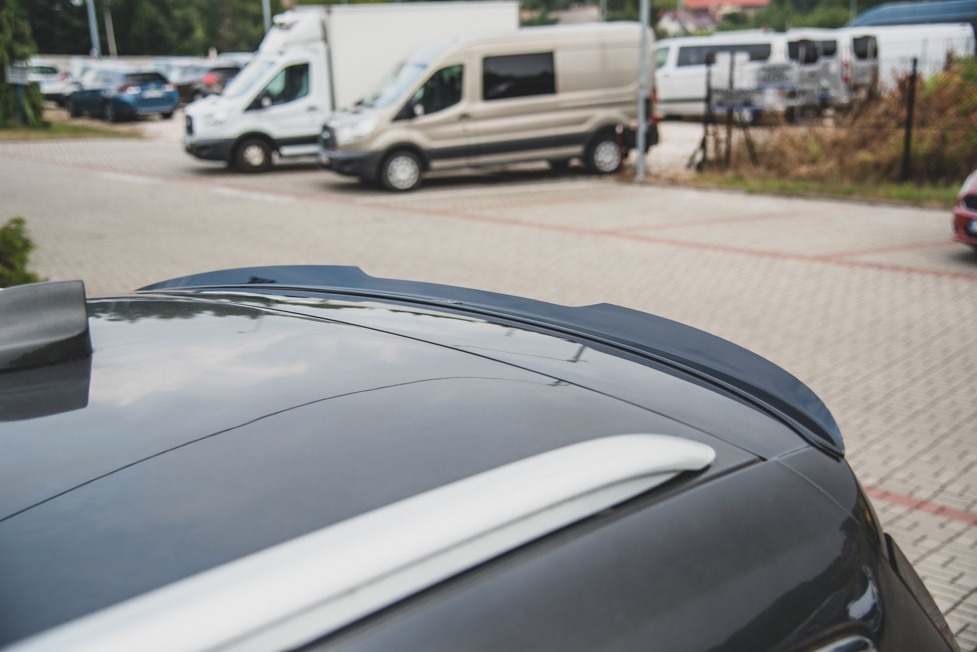 Maxton Design Spoiler CAP passend für Ford S-Max Mk2 Facelift schwarz Hochglanz