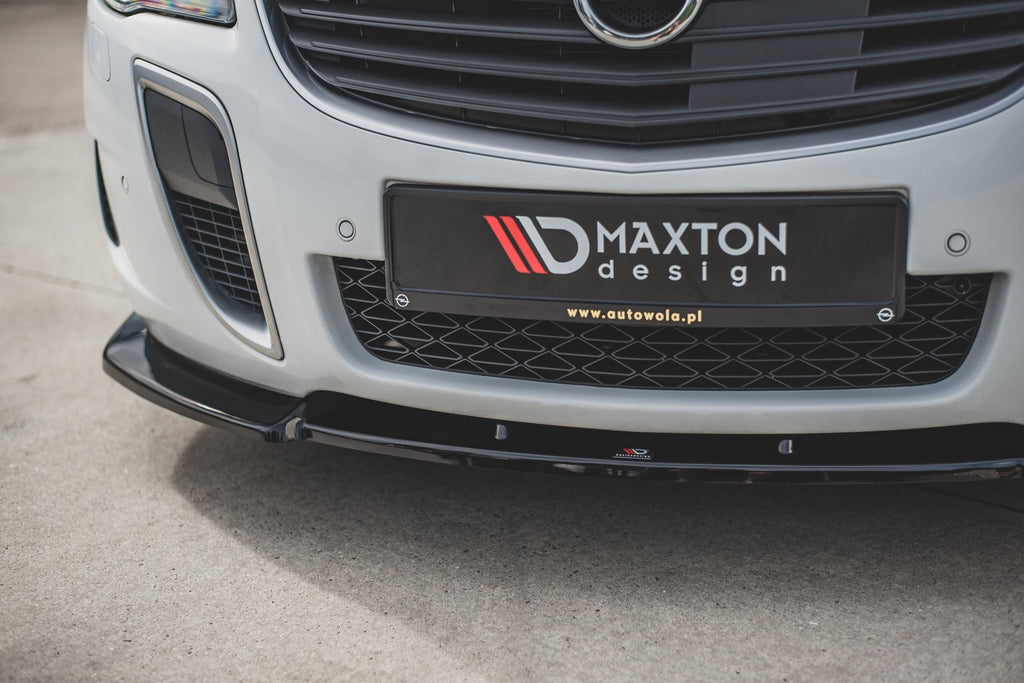 Maxton Design Street+ Spoilerlippe Front Ansatz V.1 passend für Opel Insignia Mk. 1 OPC Facelift schwarz Hochglanz