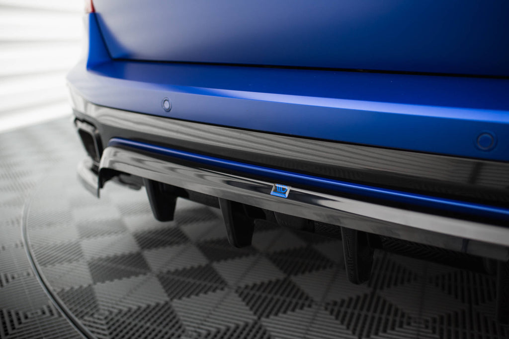Maxton Design Street+ Mittlerer Diffusor RACE V.2 passend für BMW X5 M-Paket G05 Facelift schwarz Hochglanz