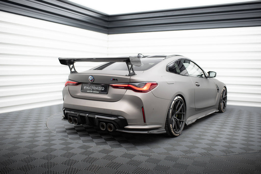 Maxton Design Carbon Spoiler With External Brackets Uprights BMW M4 G82 / G82 Facelift / M440i / 4 M-Paket G22 / G22 Facelift für BMW 4er Coupe
