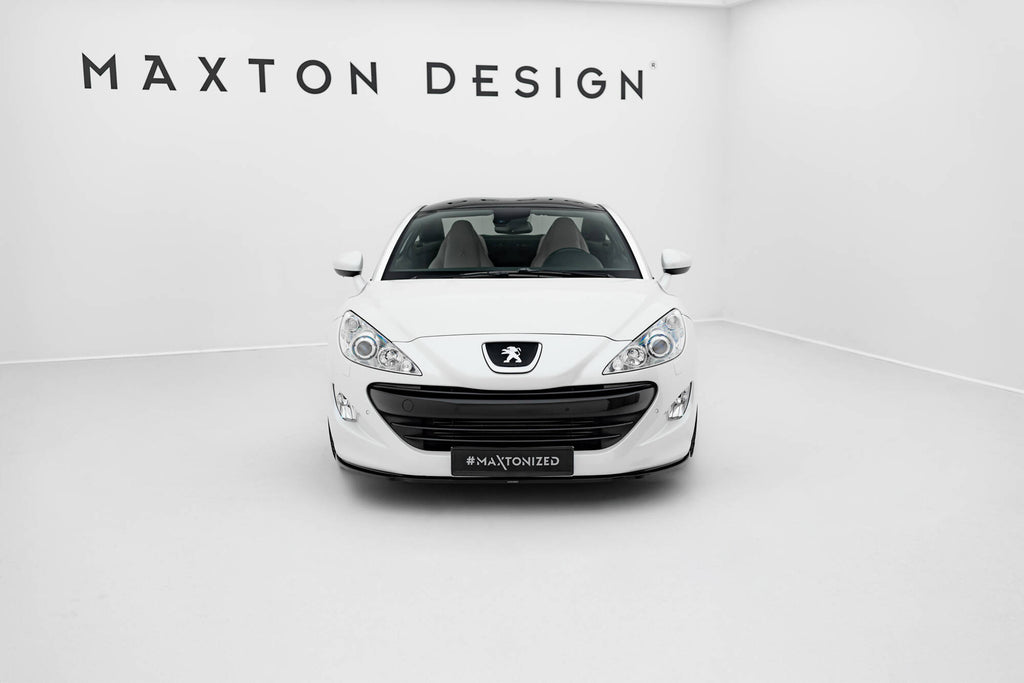 Maxton Design Street+ Spoilerlippe Front Ansatz V.1 passend für Peugeot RCZ Mk1 schwarz Hochglanz