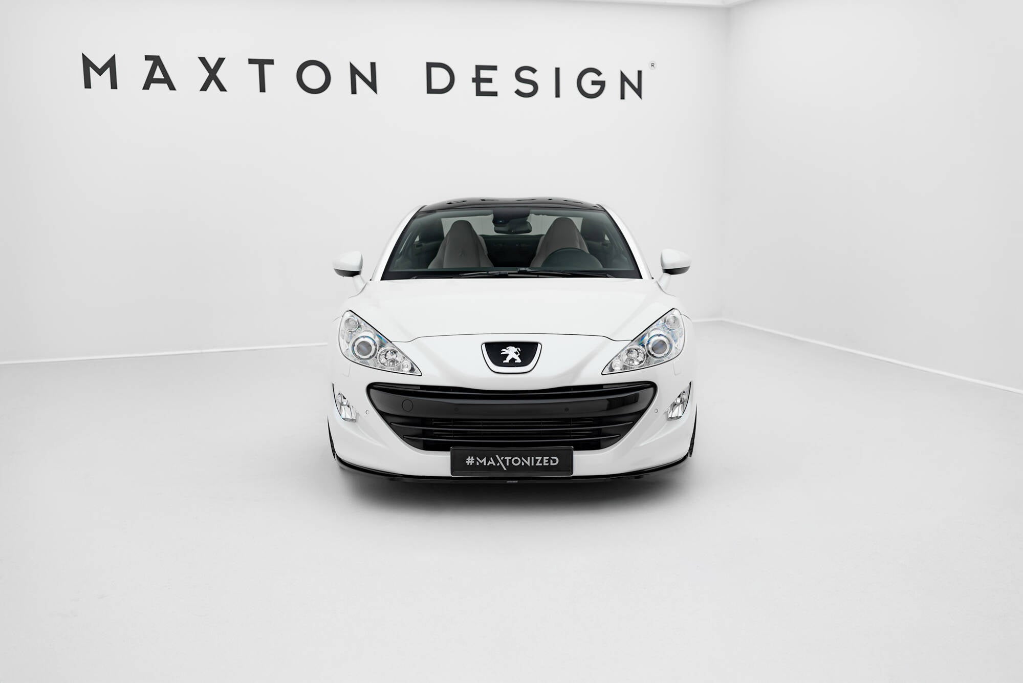 Maxton Design Street+ Spoilerlippe Front Ansatz V.1 passend für Peugeot RCZ Mk1 schwarz Hochglanz