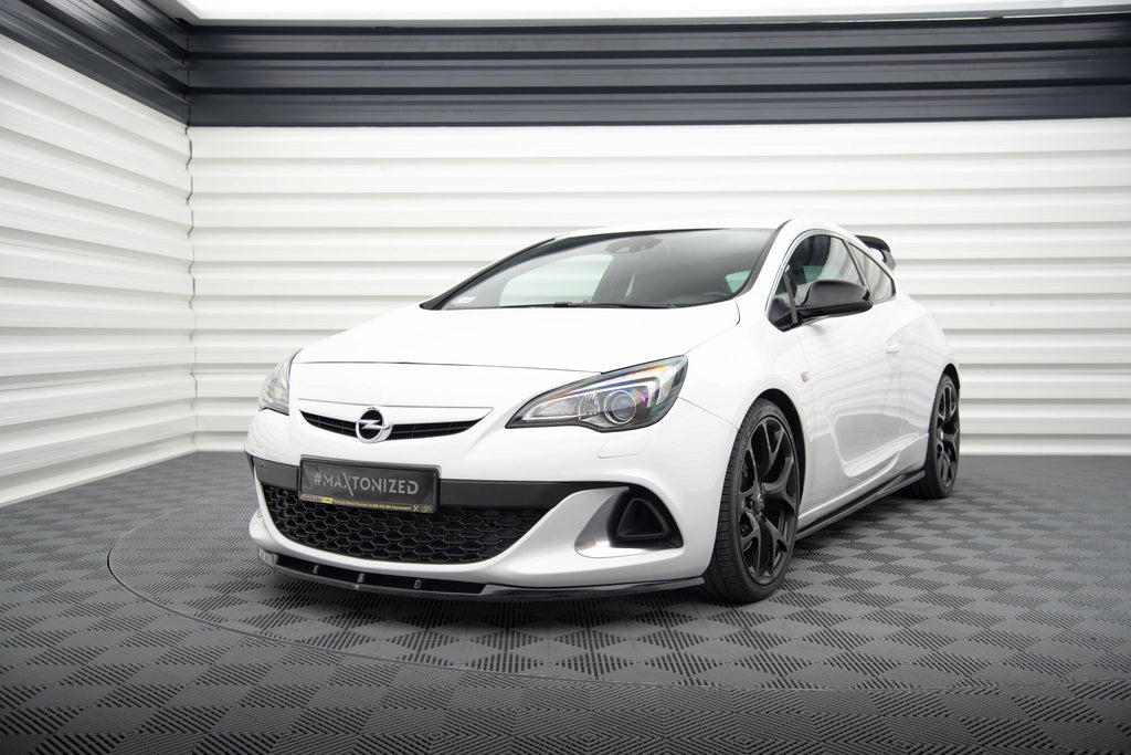 Maxton Design Street+ Spoilerlippe Front Ansatz passend für Opel Astra J OPC/VXR Nurburg schwarz Hochglanz