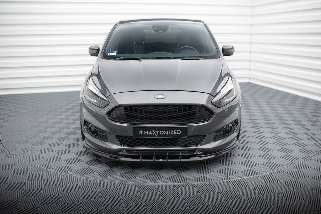 Maxton Design Street+ Spoilerlippe Front Ansatz passend für Ford S-Max ST-Line Mk2 schwarz Hochglanz