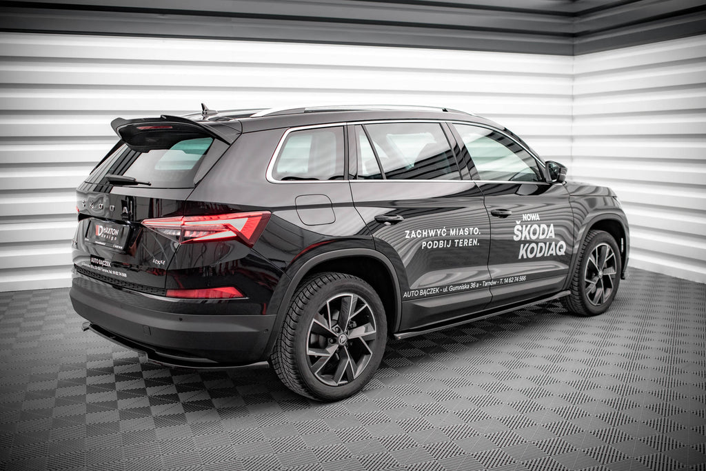 Maxton Design Street+ Seitenschweller Leisten passend für Skoda Kodiaq Mk1 Facelift schwarz Hochglanz