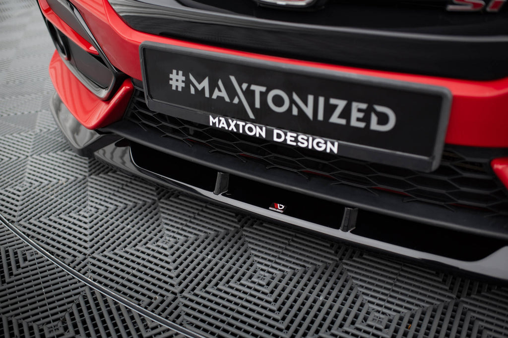 Maxton Design Street+ Spoilerlippe Front Ansatz passend für Honda Civic SI Mk10 schwarz Hochglanz