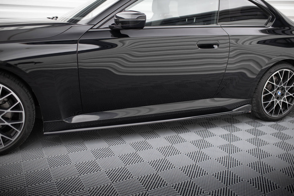 Maxton Design Street+ Seitenschweller Leisten V.2 passend für BMW 2 Coupe G42 schwarz Hochglanz