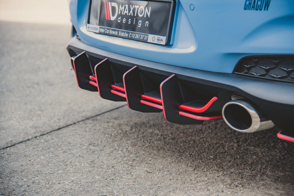 Maxton Design Robuste Racing Heckschürze V.2 passend für Hyundai I30 N Mk3 Hatchback