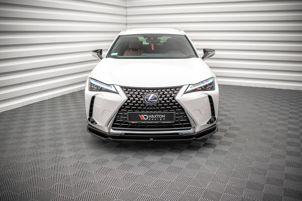 Maxton Design Street+ Spoilerlippe Front Ansatz passend für Lexus UX F-Sport Mk1 schwarz Hochglanz