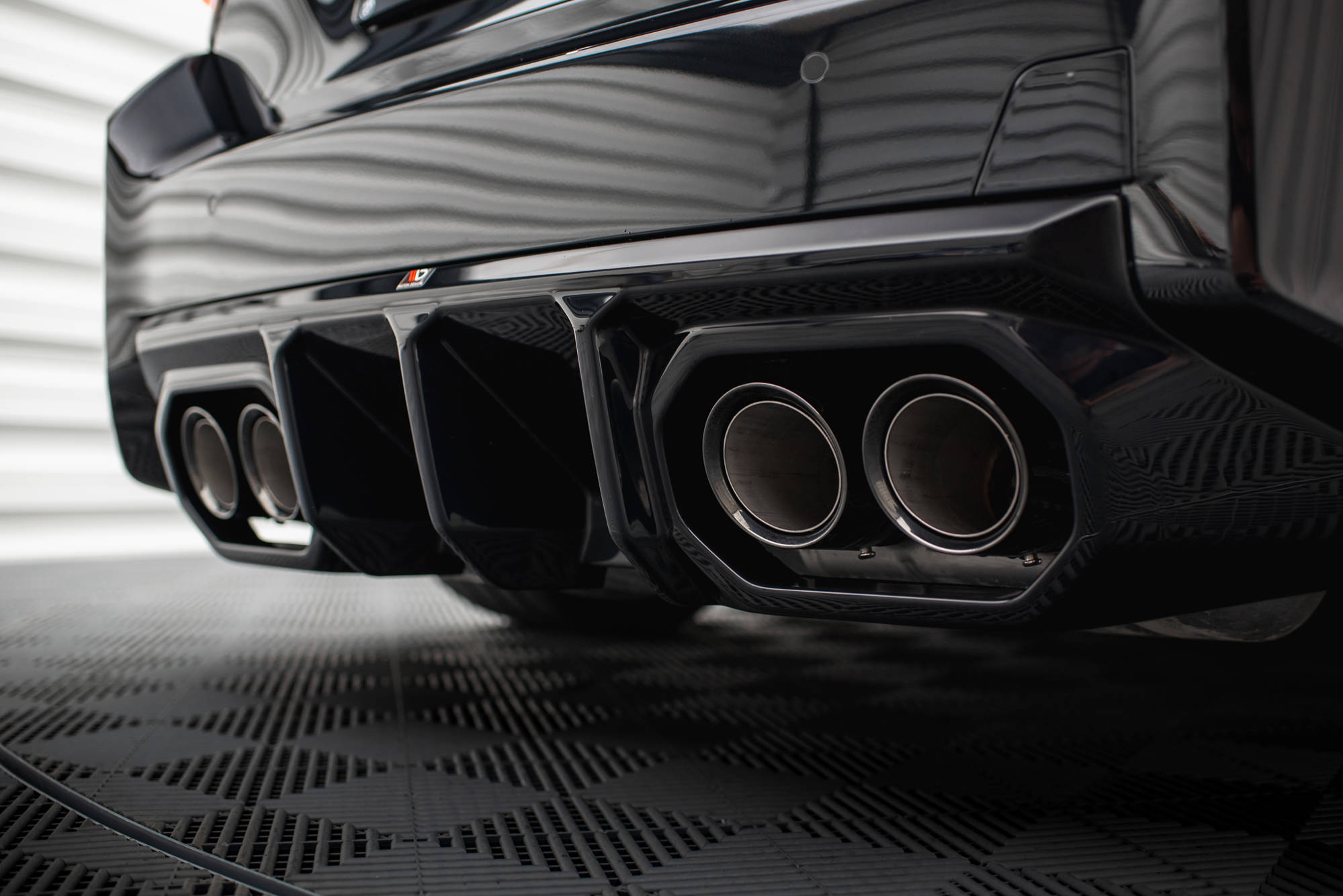 Maxton Design Diffusor Heck Ansatz V.2 passend für BMW M2 G87 schwarz Hochglanz