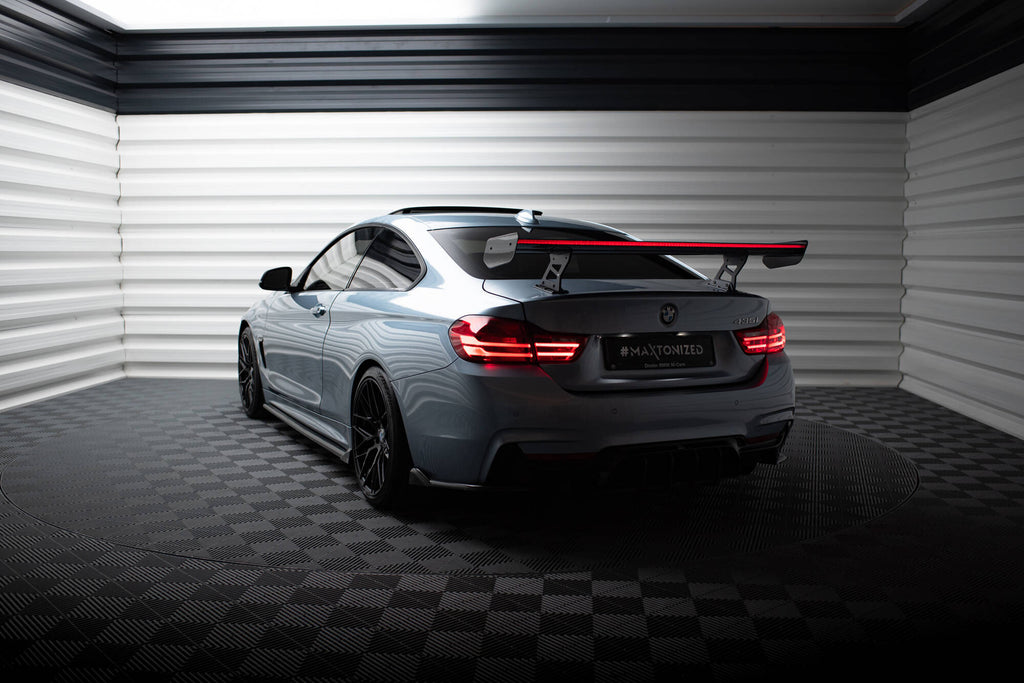 Maxton Design Carbon Spoiler With Internal Brackets Uprights + LED BMW 4er F32 / 4 F32 M-Paket Coupe für BMW 4er Coupe