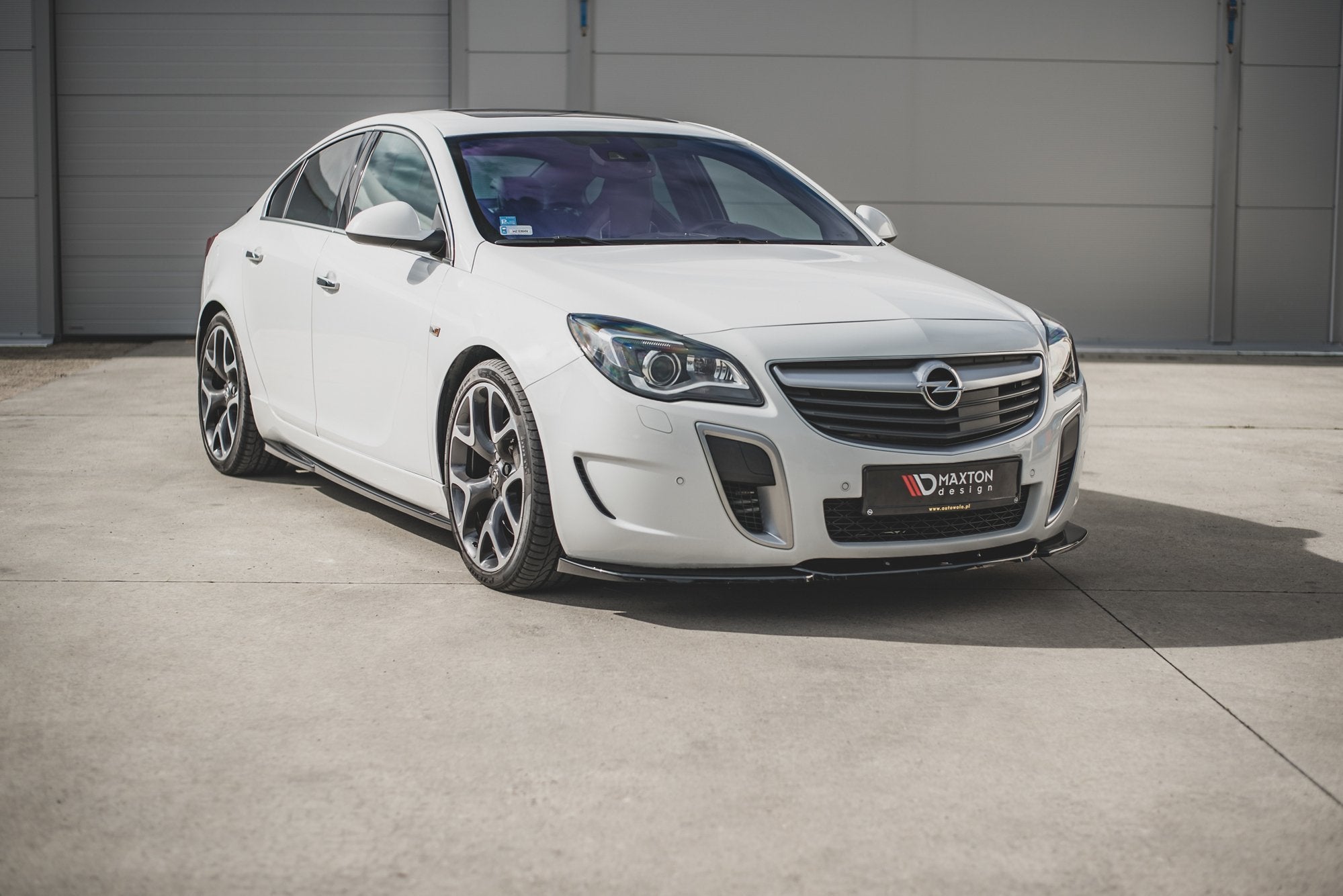 Maxton Design Street+ Spoilerlippe Front Ansatz V.2 passend für Opel Insignia Mk. 1 OPC Facelift schwarz Hochglanz