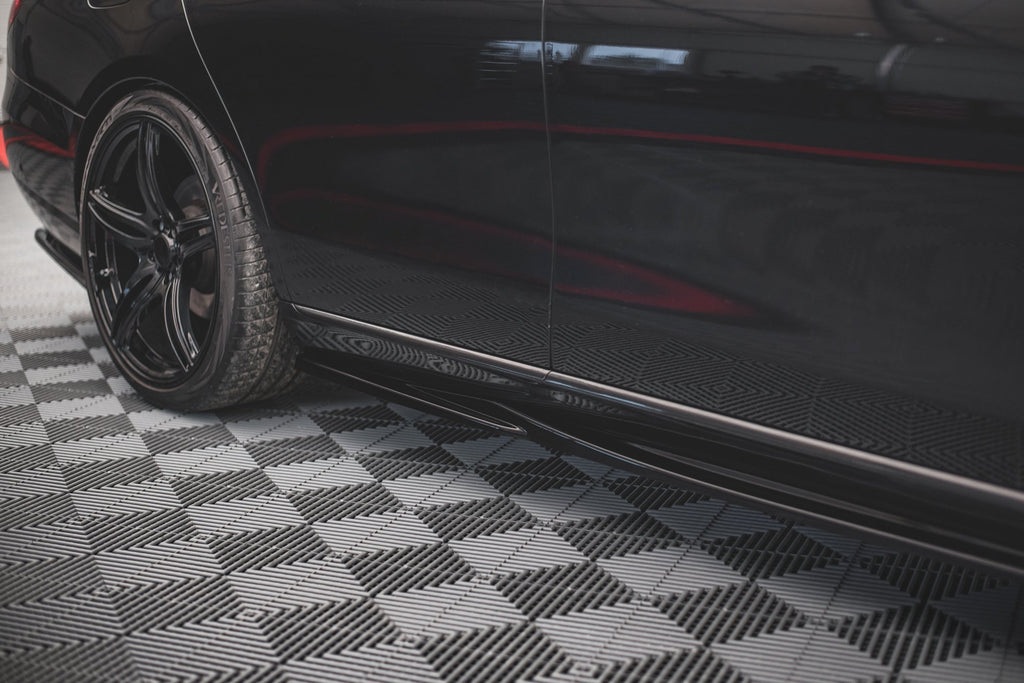 Maxton Design Street+ Seitenschweller Leisten passend für Mercedes-Benz E W213 schwarz Hochglanz