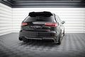 Maxton Design Diffusor Heck Ansatz passend für Audi A3 S-Line Sportback 8V Facelift (Doppelauspuff li.)
