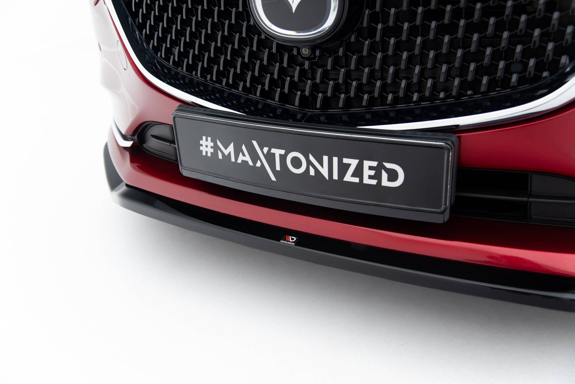 Maxton Design Street+ Spoilerlippe Front Ansatz V.1 passend für Mazda 6 Mk3 Facelift schwarz Hochglanz