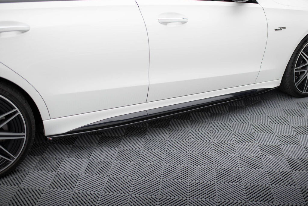 Maxton Design Street+ Seitenschweller Leisten passend für Mercedes-Benz C AMG-Line / 43 AMG W206 schwarz Hochglanz
