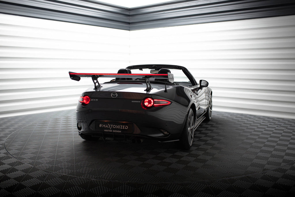 Maxton Design Carbon Spoiler With Internal Brackets Uprights + LED Mazda MX-5 ND (Mk4) für Mazda MX-5 Mk4 (ND)