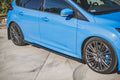 Maxton Design Street Pro Street+ Seitenschweller Leisten + Flaps passend für Ford Focus RS Mk3 schwarz Hochglanz