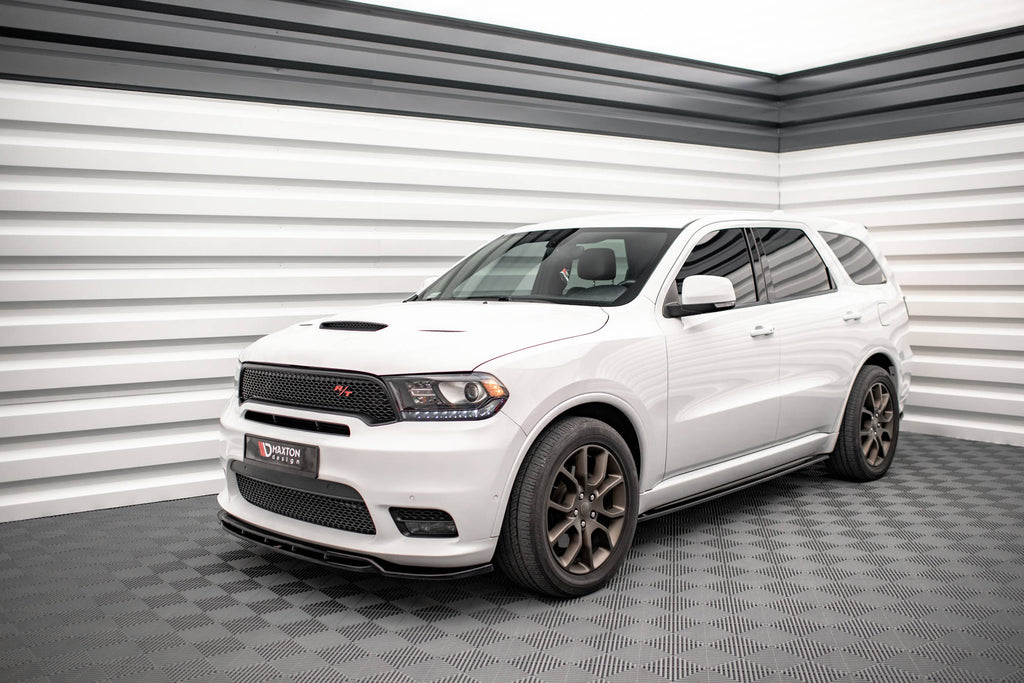 Maxton Design Street+ Spoilerlippe Front Ansatz V.1 passend für Dodge Durango RT / SRT Mk3 Facelift schwarz Hochglanz