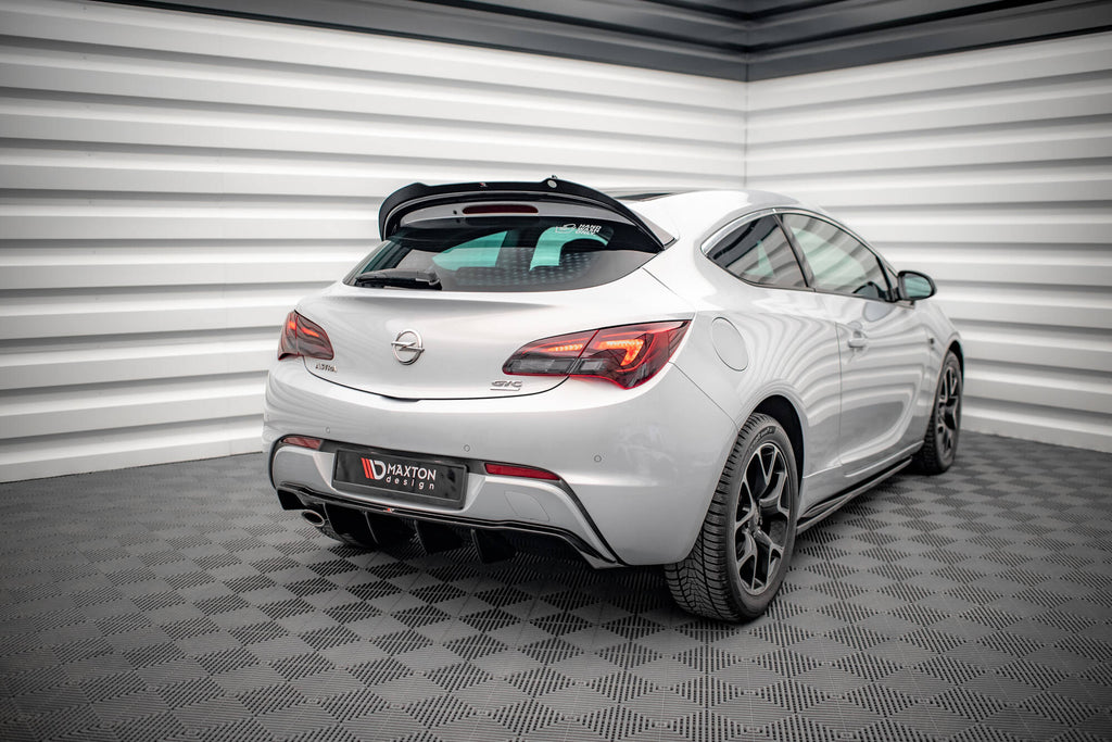 Maxton Design Diffusor Heck Ansatz passend für Opel Astra GTC OPC-Line J (Einzelauspuff li.) schwarz Hochglanz