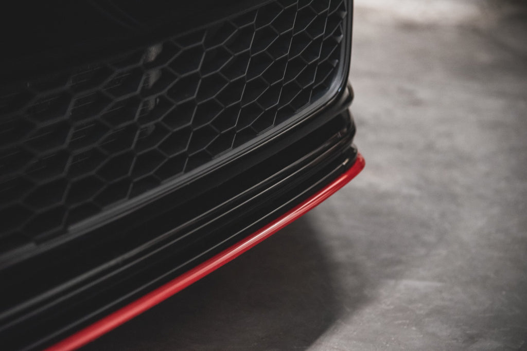 Maxton Design Street+ Spoilerlippe Front Ansatz passend für VW Golf 7 GTI TCR schwarz Hochglanz