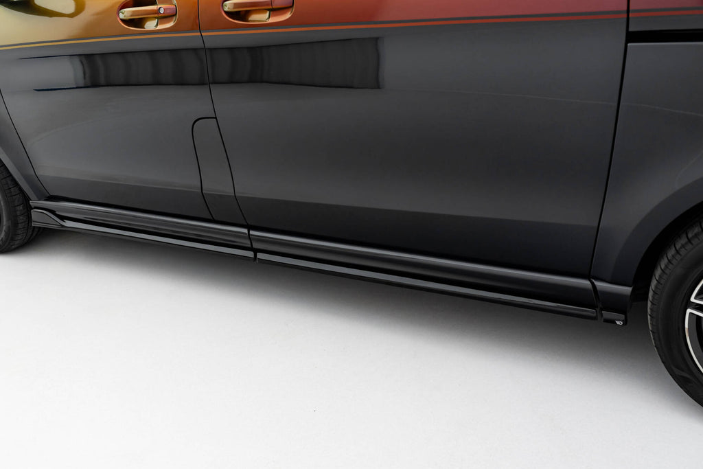 Maxton Design Street+ Seitenschweller Leisten passend für Mercedes-Benz V-Klasse Long AMG-Line W447 schwarz Hochglanz