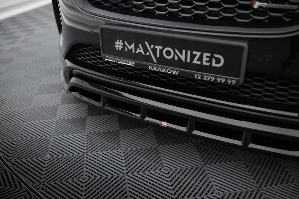 Maxton Design Street+ Spoilerlippe Front Ansatz passend für Jaguar E-Pace R-Dynamic X540 schwarz Hochglanz