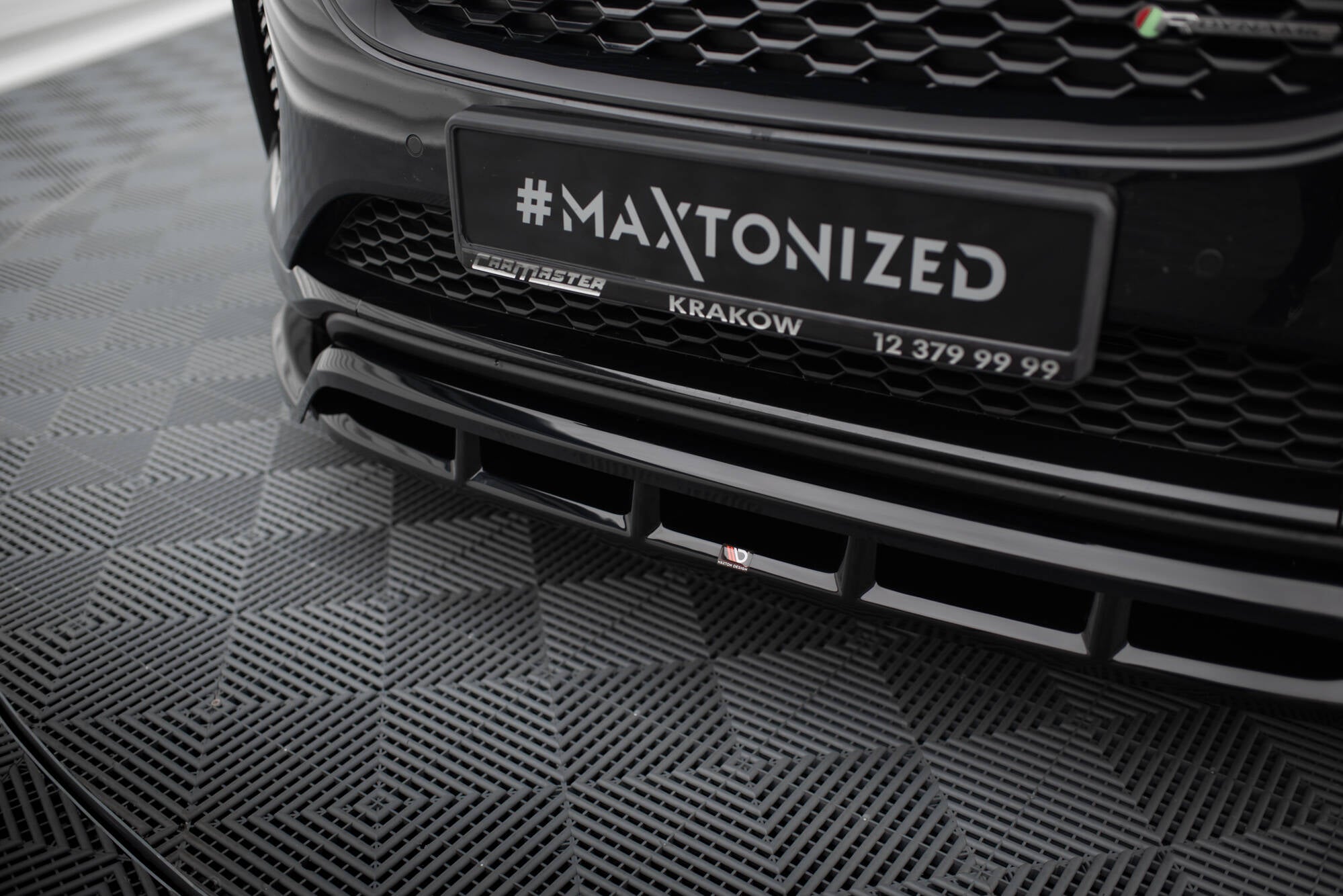 Maxton Design Street+ Spoilerlippe Front Ansatz passend für Jaguar E-Pace R-Dynamic X540 schwarz Hochglanz