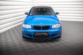 Maxton Design Street+ Spoilerlippe Front Ansatz V.2 passend für BMW 1er M-Paket E87 / E81 Facelift schwarz Hochglanz