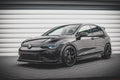 Maxton Design Street+ Seitenschweller Leisten V.2 passend für VW Golf R Hatchback Mk8 Facelift schwarz Hochglanz