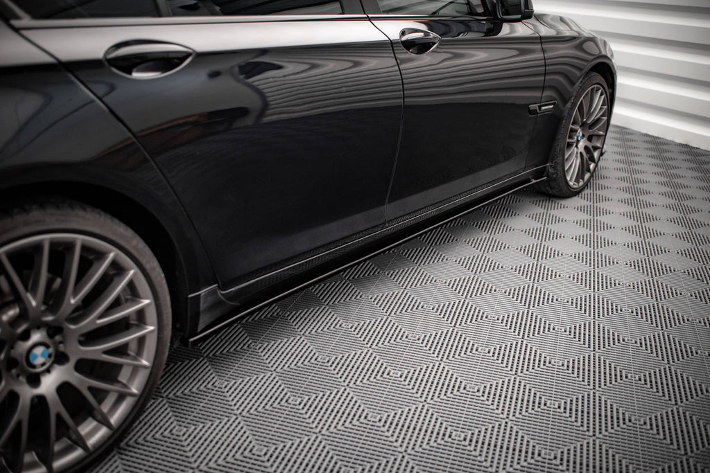 Maxton Design Street+ Seitenschweller Leisten passend für BMW 7 M-Paket F01 schwarz Hochglanz