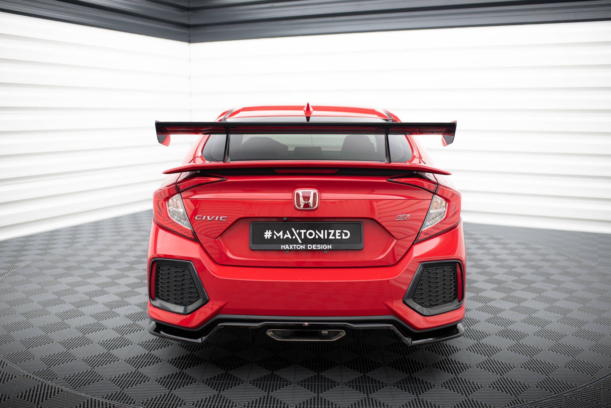 Maxton Design Carbon Spoiler With Upper Swan Mounting Honda Civic SI Mk10 für Honda Civic Mk10