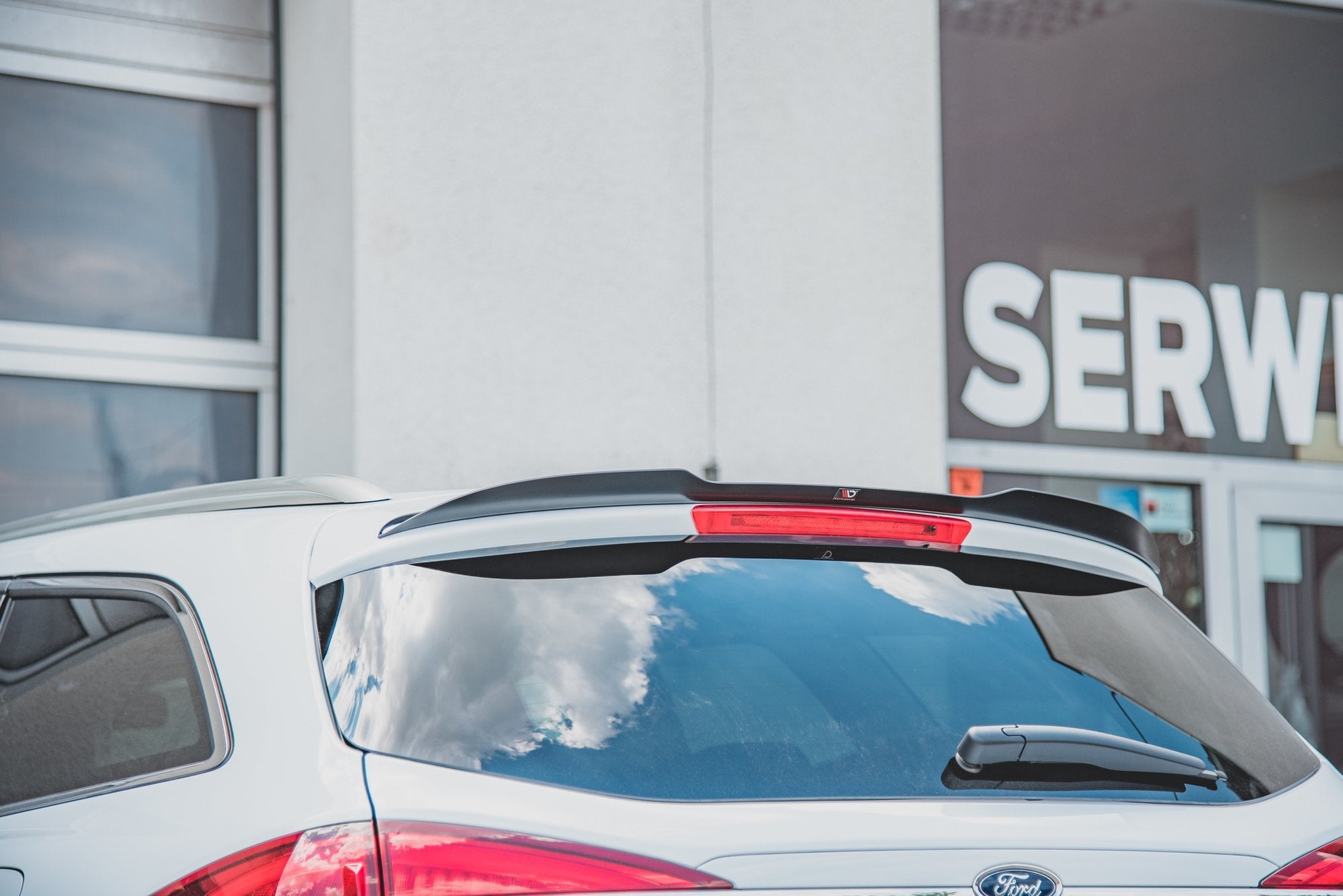 Maxton Design Spoiler CAP passend für Ford Mondeo Kombi Mk5 Facelift schwarz Hochglanz