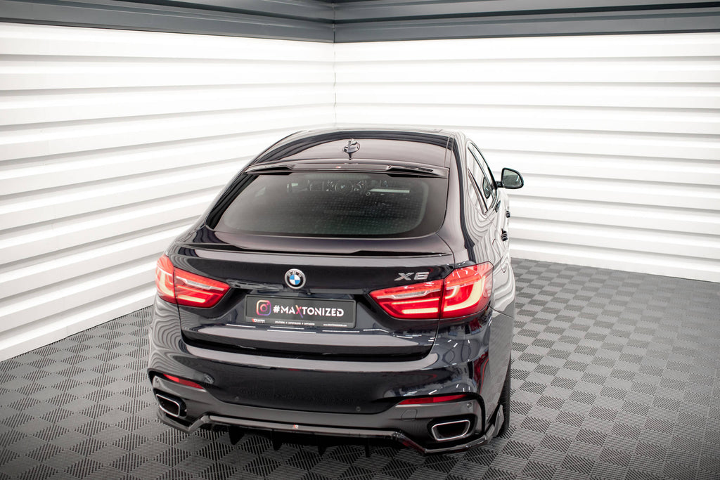 Maxton Design Heckscheiben Spoiler für BMW X6 M-Paket F16 Carbon Look