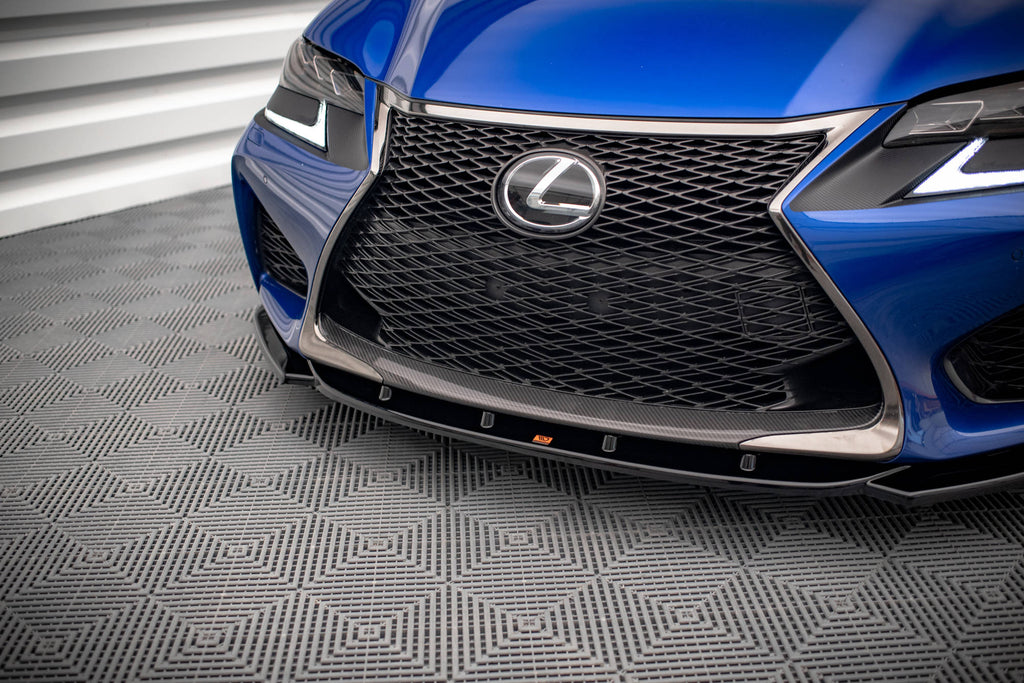Maxton Design Street+ Spoilerlippe Front Ansatz V.2 passend für Lexus GS F Mk4 Facelift schwarz Hochglanz