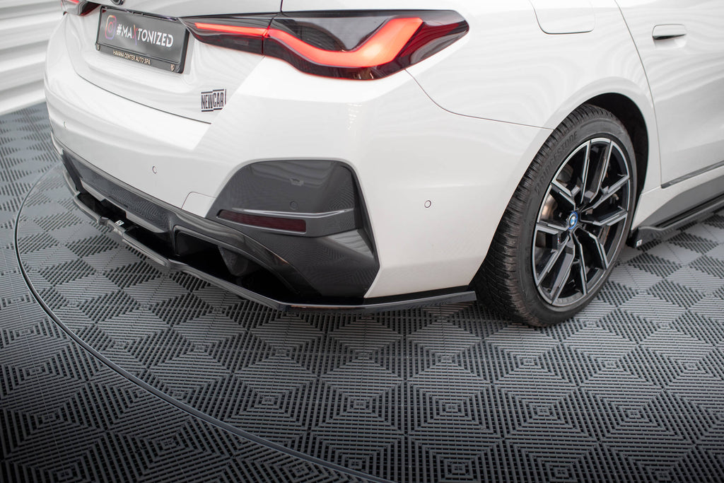 Maxton Design Street+ Mittlerer Diffusor RACE passend für V.1 BMW i4 M-Paket G26 schwarz Hochglanz