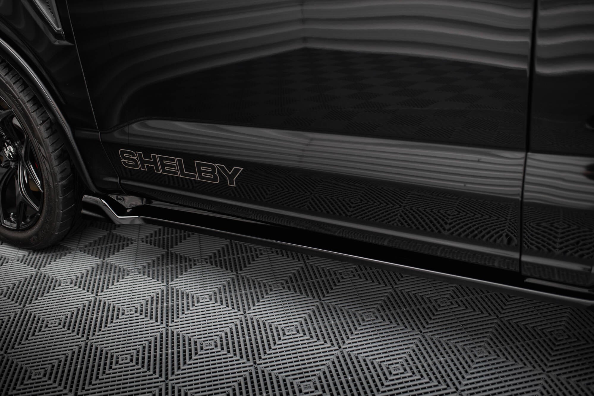 Maxton Design Street+ Seitenschweller Leisten Passend für Shelby F150 Super Snake Schwarz Hochglanz