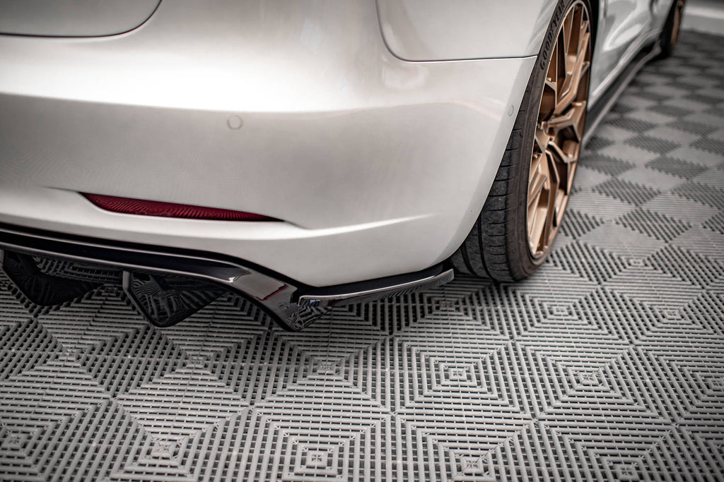 Maxton Design Heck Ansatz Flaps Diffusor V.2 passend für Tesla Model 3 schwarz Hochglanz