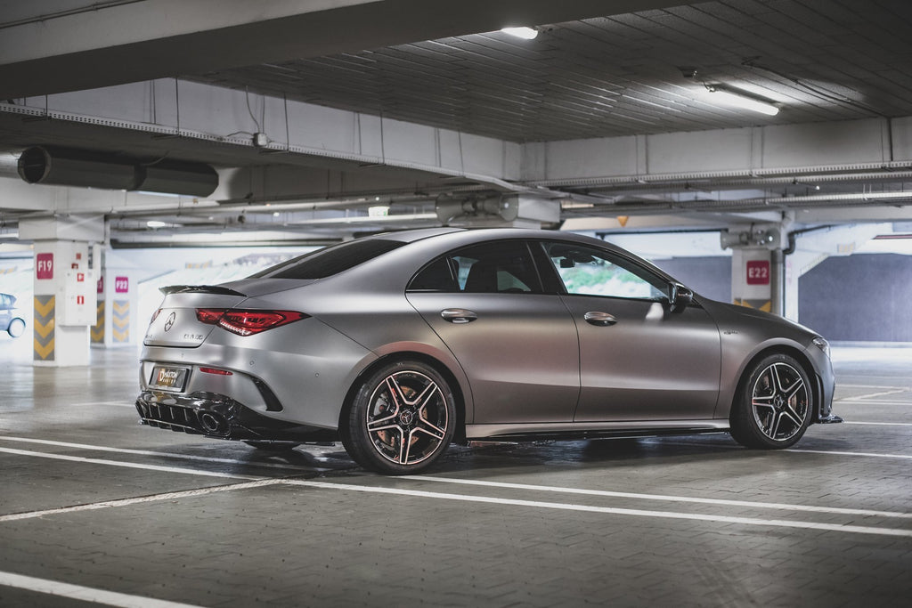 Maxton Design Diffusor Heck Ansatz passend für Mercedes-AMG CLA 35 Aero / 45 Aero C118 schwarz Hochglanz