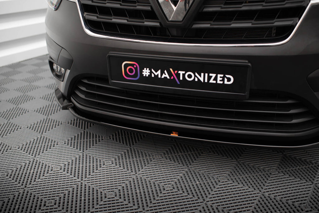 Maxton Design Street+ Spoilerlippe Front Ansatz passend für Renault Express Mk2 schwarz Hochglanz