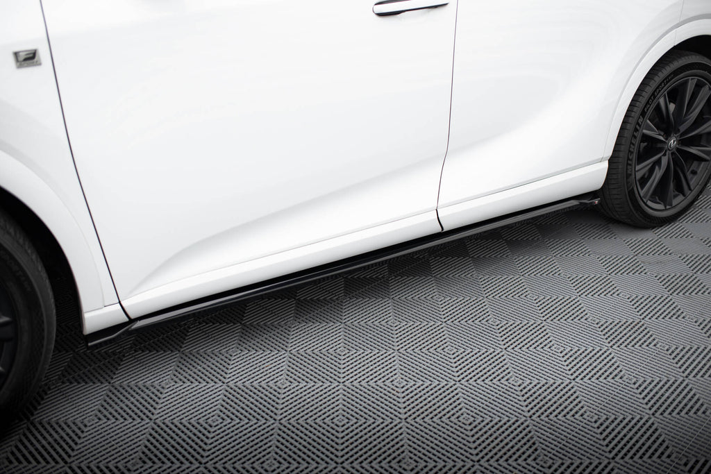 Maxton Design Street+ Seitenschweller Leisten passend für Lexus RX F-Sport Mk5 schwarz Hochglanz