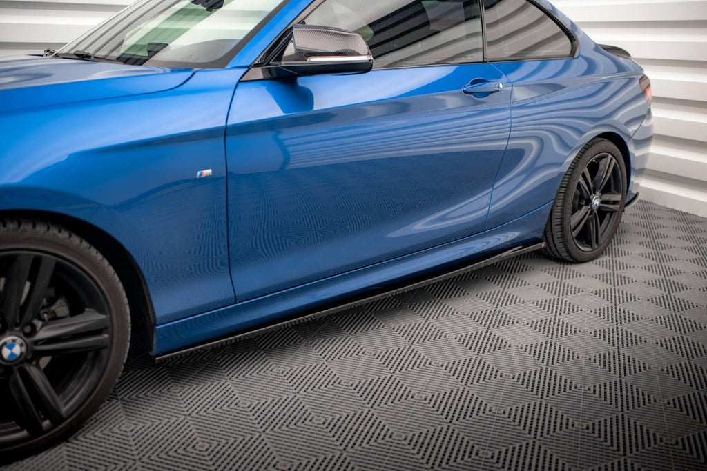 Maxton Design Street+ Seitenschweller Leisten passend für BMW 2 M-Paket F22 schwarz Hochglanz