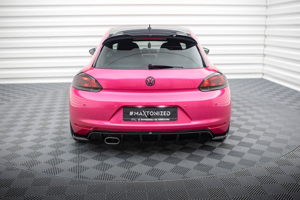 Maxton Design Heck Ansatz Flaps Diffusor V.2 passend für VW Scirocco Mk3 schwarz Hochglanz
