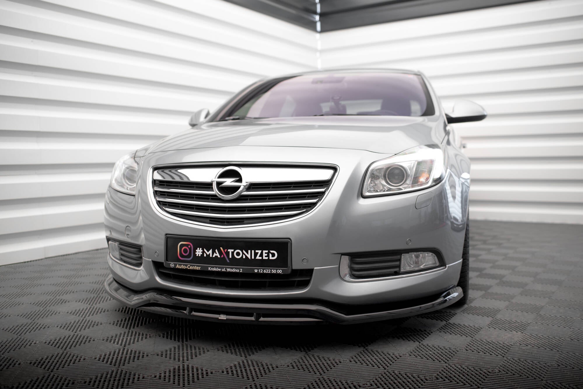 Maxton Design Street+ Spoilerlippe Front Ansatz passend für Opel Insignia OPC-Line Mk1 schwarz Hochglanz