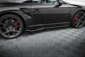 Maxton Design Street+ Seitenschweller Leisten passend für Porsche 911 Turbo 997 schwarz Hochglanz