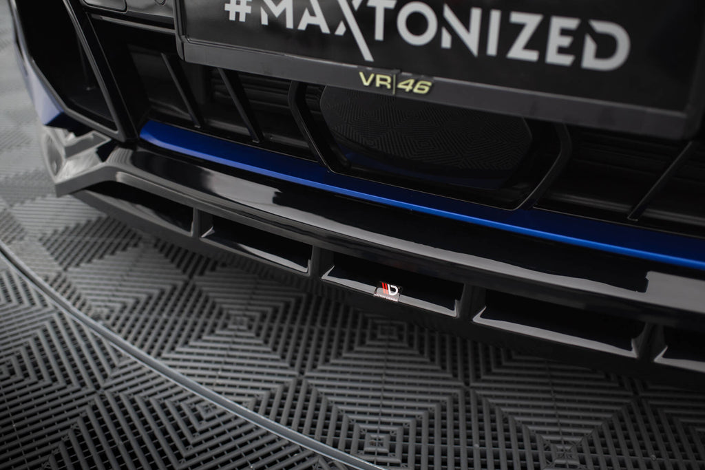 Maxton Design Street+ Spoilerlippe Front Ansatz V.1 passend für BMW X5 M-Paket G05 Facelift schwarz Hochglanz